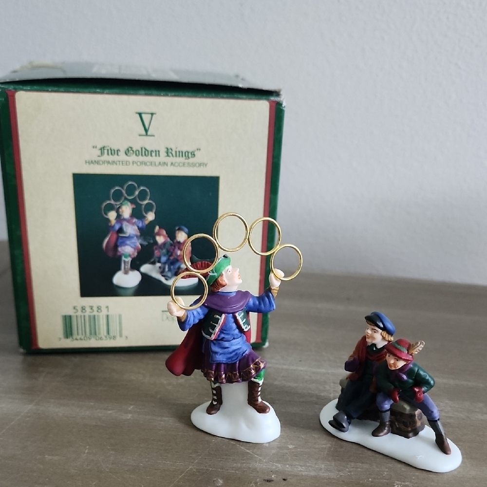 Department 56 "Five Golden Rings" Figurine from The 12 Days of Christmas Series